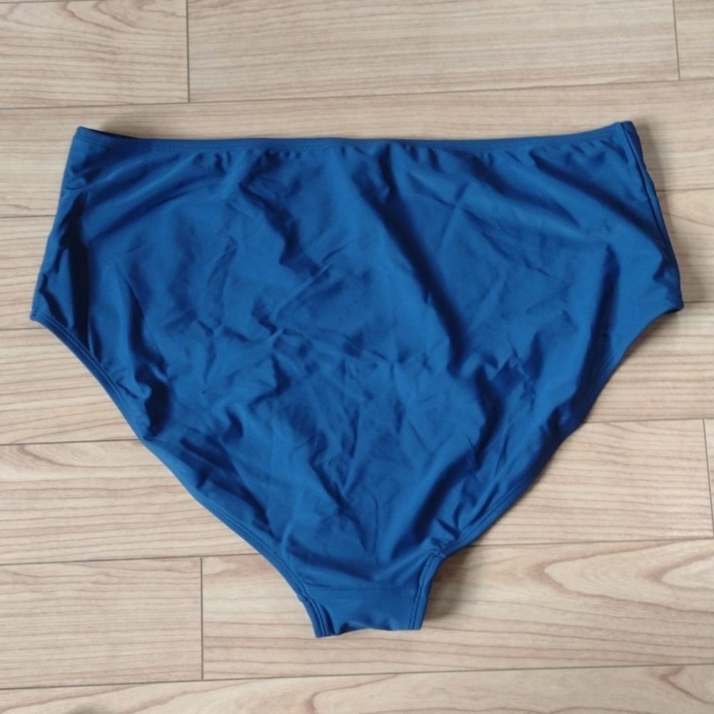 Blue Green Full Coverage High Waisted Bikini Bottoms Size 3X - Picture 2 of 7